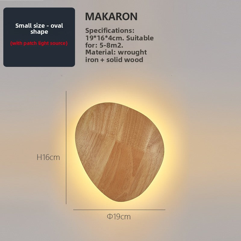 Warm-Glow Wooden Wall Lamp